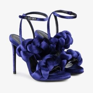 NEW Marco De Vincenzo Blue Velvet Braided Strap